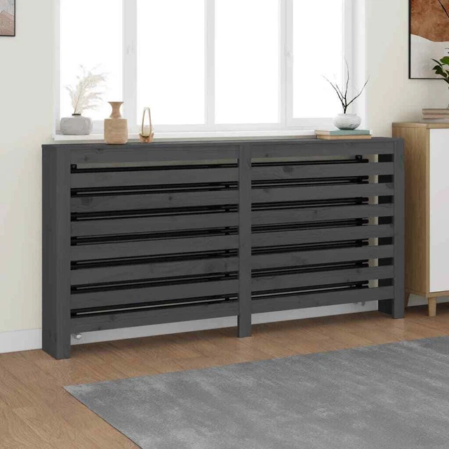 Vidaxl Copertura Termosifone Grigia 169x19x84 cm Legno Massello Pino