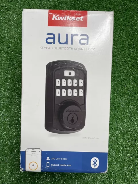 Kwikset 99420-003 Aura Bluetooth Programmable Keypad Deadbolt Matte Black