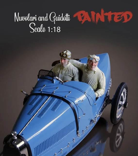 Figurine 1/18 Monique VROOM - Résine, Non Peinte, Pour Ferrari GTO 1962, Boîte Fermée