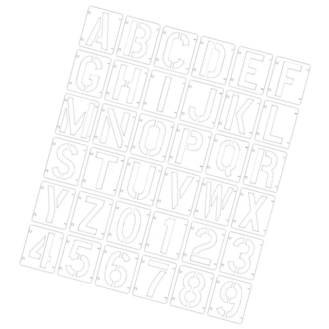 ALPHANUMERIC TEMPLATE CHILD Stencil for Painting Letter Number Stencils ...