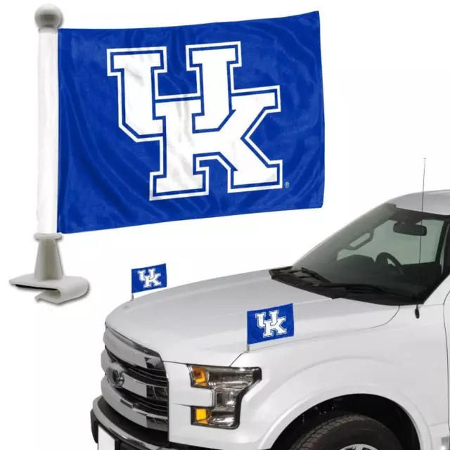 Kentucky Wildcats Ambassador Car Flag 2 Piece Set [NEW] NCAA Banner Sign Truck
