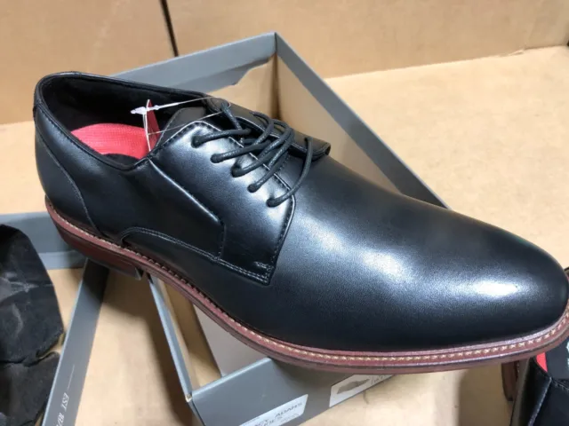 Stacy Adams Men's Marlton Plain Toe Oxford Color Black Leather Size 9.5 M