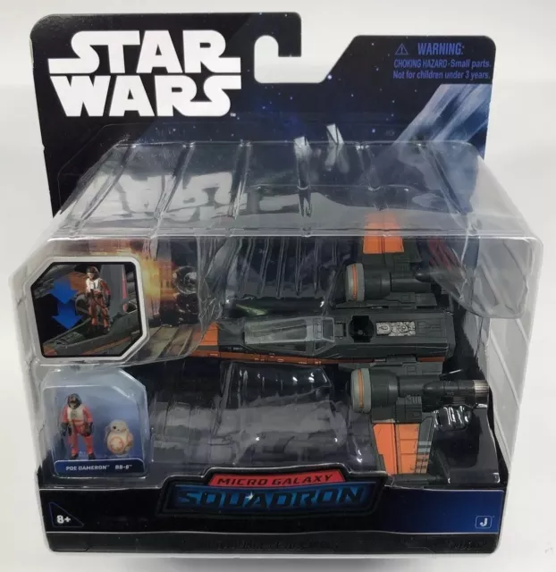 Star Wars Micro Galaxy Squadron MGS  Poe Dameron T-70 X Wing #0062 Jazwares