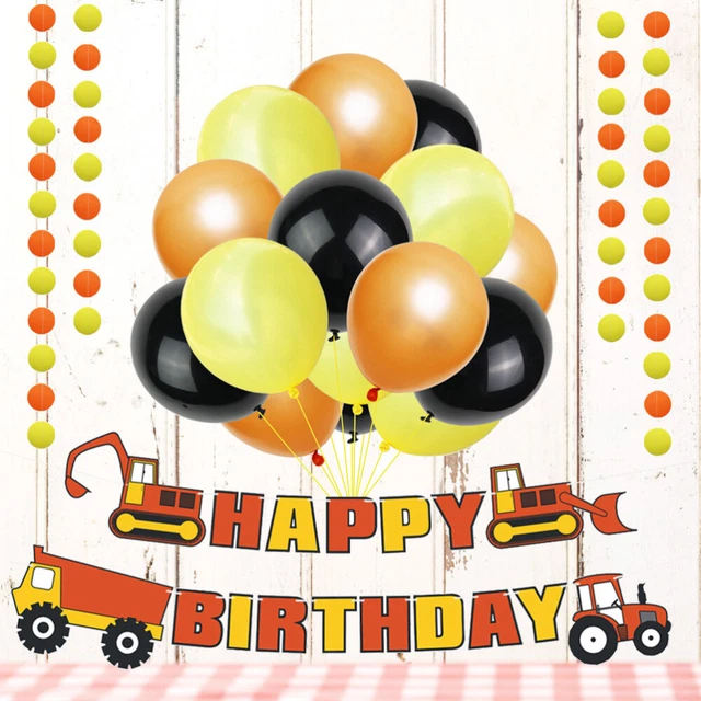 Decoration Anniversaire Chantier 3 Ans Excavatrice Ballon Garcon