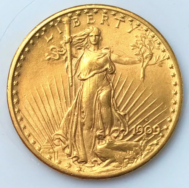 1909 S $20 Saint Gaudens! Flawless Gembu++++ Mega Rare Find! Must See Nr #35721