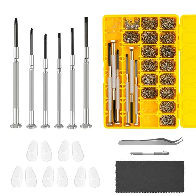 Magnetic Eyeglass Repair Kit, Glasses Repair Kit with Eyeglass Screws Include...