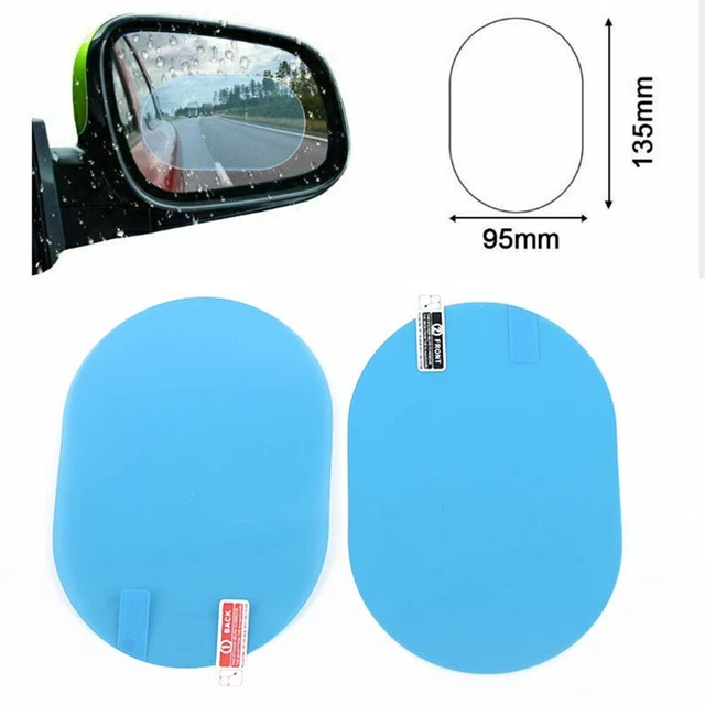 2 pièces autocollant rétroviseur de voiture film de protection anti-brouillard