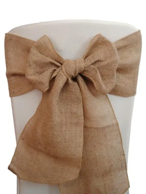 10 Burlap Chair Sashes 6"x 108" Wedding Event Parties Shows 100% Natural Jute