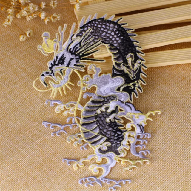 Dragon DIY Patch Embroidered Sew On Iron On Badge Dress Fabric Applique Craft 2