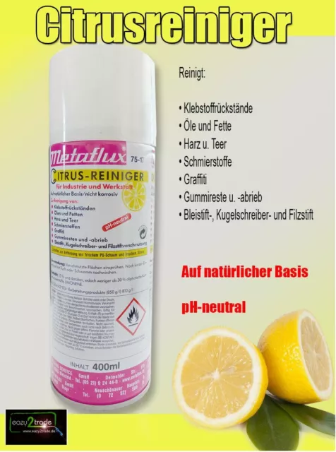 Citrusreiniger Citrus Spray Kraft- Reiniger Öl und Fett Metaflux 75-17 400 ml