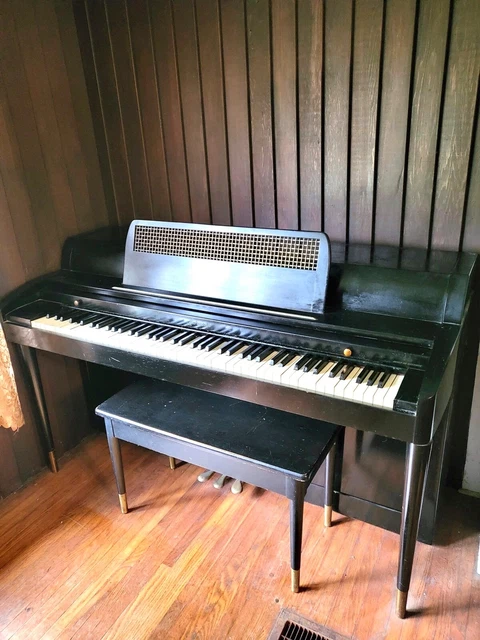 BALDWIN ACROSONIC Spinet Piano w Matching Bench Vintage Upright