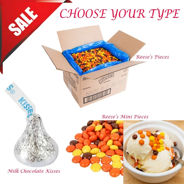 VARIATIONS 25 lb. Bulk Wholesale Wrapped Unwrapped Chocolates Candy Toppings