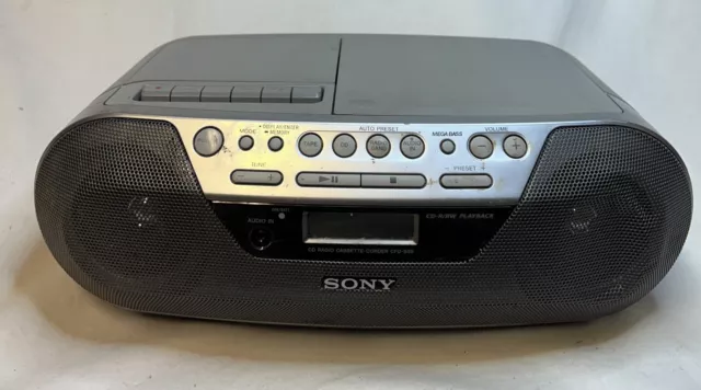 Sony CFD-S05 CD Cassette /CD-R Playback/Radio/CD-R/RW Boombox UNTESTED