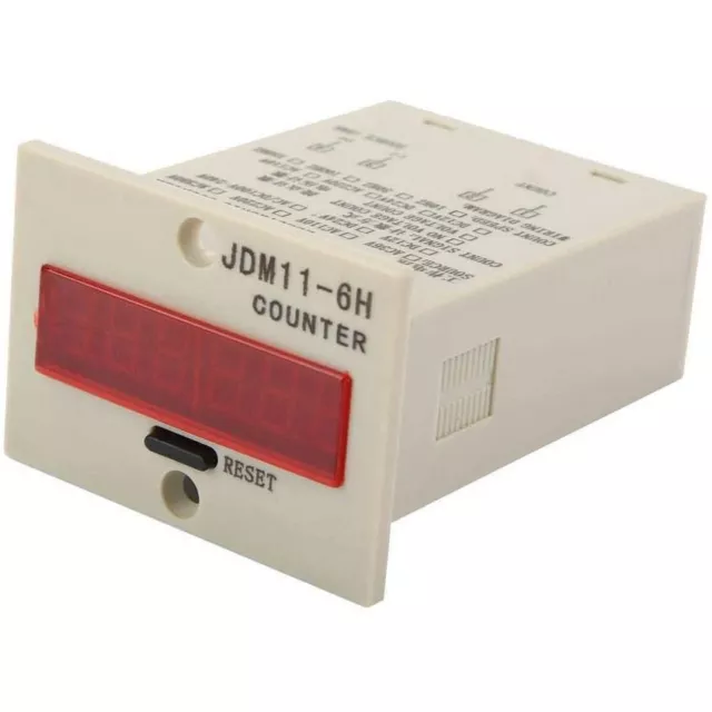 Elektronischer Zähler Digital JDM11-6H Kunststoff LED Manueller Reset Panel