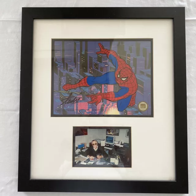 Marvel Spiderman Animation Rare Sericel Signed By Stan Lee, Marvel Studios