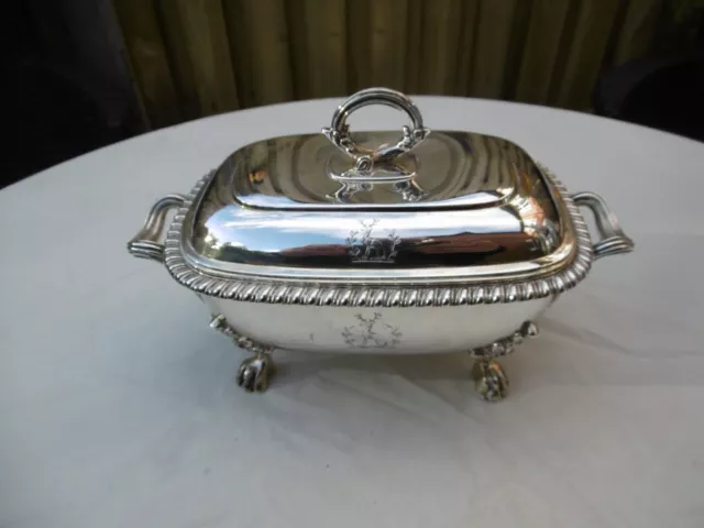 1813 stunning Georgian silver sauce tureen by Cradock and Ried 800g nice crest