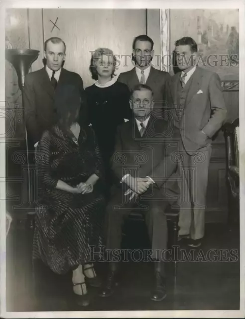 1933 Press Photo Harold Ickes, Secretary of Interior with his family.