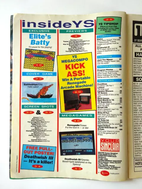 Your Sinclair - October 1987 Magazine + Batty Cassette Tape For ZX Spectrum 2