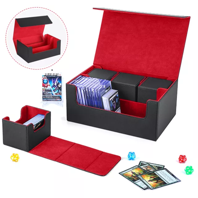 Double Deck Box Card Storage Box Double Deck Box Magnetic For Trading Card Games