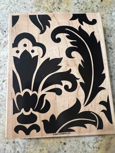Stampin' Up! Wood Mounted Rubber Stamp Set - BAROQUE BACKGROUND