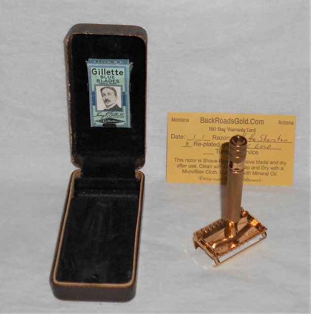 Gillette 1937 Sheraton TTO Refurbished Replated 24 Gold W Case X–37 17