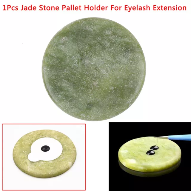 1Pcs Round Jade Stone Eyelash Extension Glue Adhesive Stand Pallet Stand FRFR