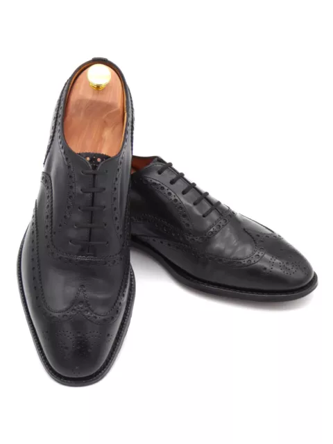 UK 10 F - Church's Brisbane Black Calf Oxford Brogue Shoes Scarpe Churchs 3