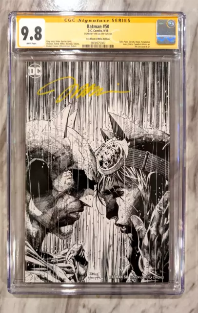 Batman #50 Cgc Ss 9.8 Jim Lee (Signed) Black & White Signature Series -Rare B&W)