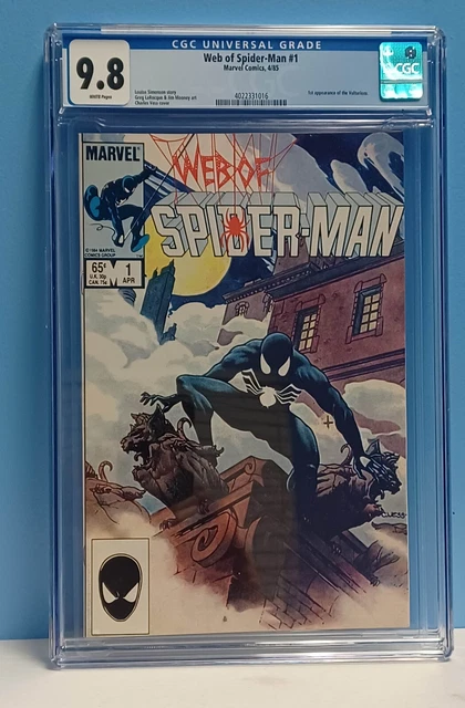 WEB of SPIDER-MAN #1 (Marvel Comics, 1985) CGC Graded 9.8 ~ White Pages