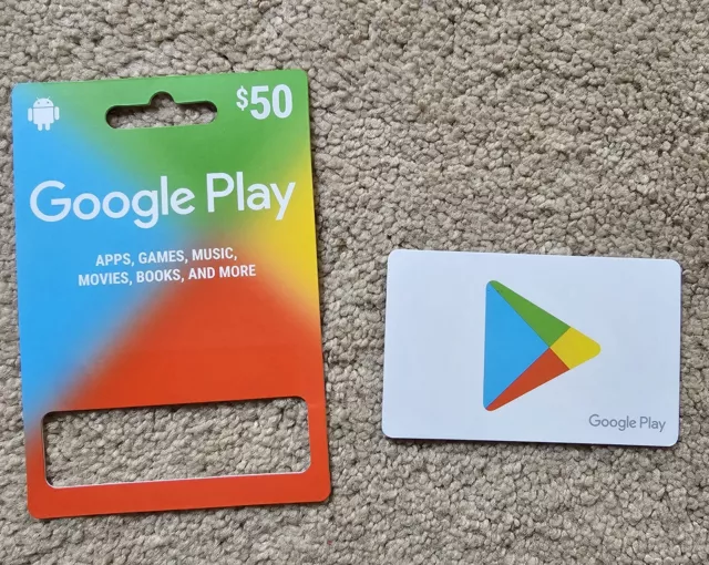 Google Play * Brand New Collectible Gift Card w/Backer No Value * AJH