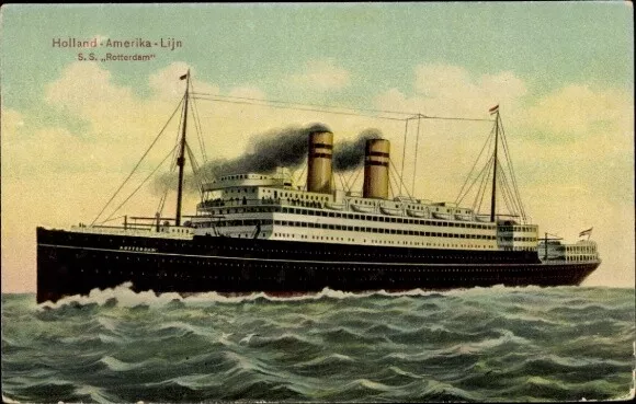 Ak Dampfschiff SS Rotterdam, HAL, Holland Amerika Lijn - 4189171