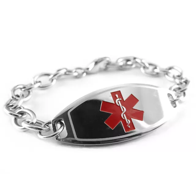 MyIDDr - Pre Engraved - DIABETES TYPE I Medical Bracelet, Free ID Card