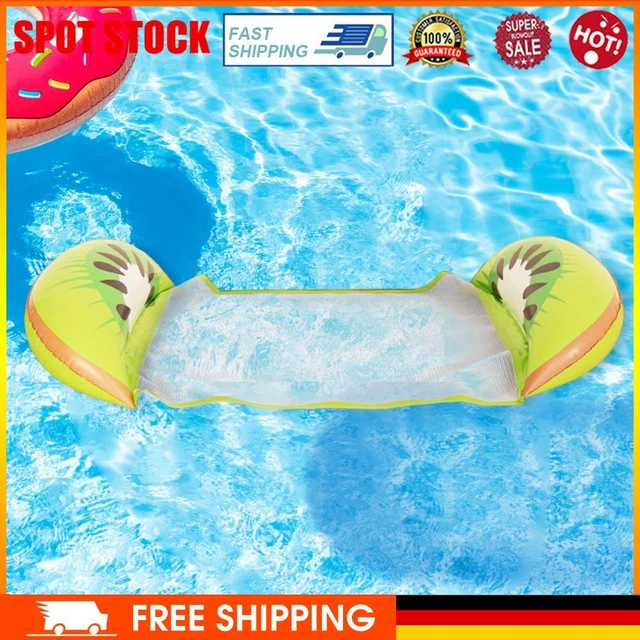 Foldable Floating Water Hammock Lounger Inflatable Pool Air Mattress (Kiwi)