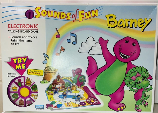 BARNEY SOUNDS OF Fun Talking Board Game Parker Bros 1993 Complete S barney-sounds-of-fun-talking-board-game-parker-bros-1993-complete-s