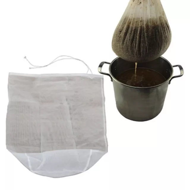 2x Grande Nylon Bolsa para Colada Homebrew Cerveza Casera Vino Sidra Filtro