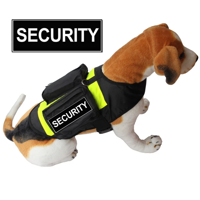 SERVICE DOG Vest Padded Harness POCKETS & Side Bags + 2 label Patches 5 Sizes