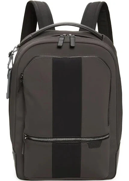 Tumi Bradner  Nylon Tricot Laptop Backpack Grey Black Stripe