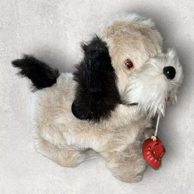 Ancien jouet mécanique, chien en peluche « PAPA OSCAR » Année 60 -70 3