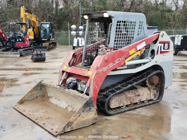 2017 Takeuchi TL8 Skid Steer Crawler Track Loader Aux Hydraulic Diesel bidadoo