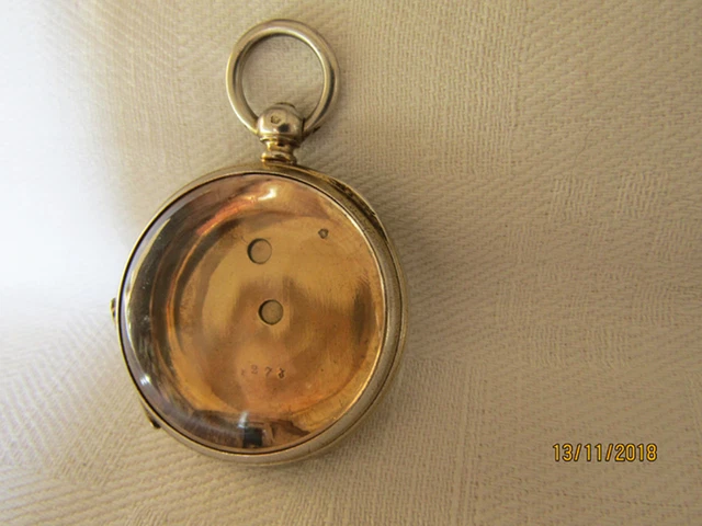 Fond De Boîtier De Montre Gousset Ancien – Monté En Broche, En Argent – Art Populaire Occasion