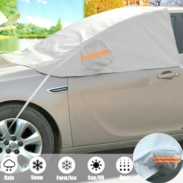 Car Windscreen Mirror Cover Frost Ice UV Dust Screen S Protector K6O9