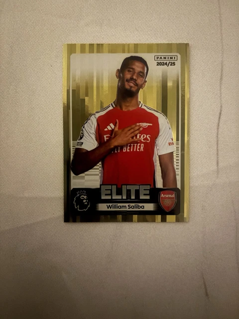 PANINI PREMIER LEAGUE 2025 Gold Elite Parallel Sticker William Saliba panini-premier-league-2025-gold-elite-parallel-sticker-william-saliba