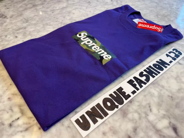 SUPREME CAMO BOX Logo Tee T Shirt Bogo Fw23 Xl Purple Bnwt X Large 119.99 PicClick UK