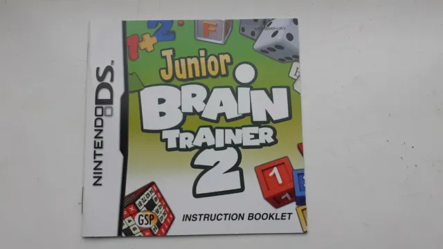 Nintendo ds booklet instructions manual junior brain trainer 2