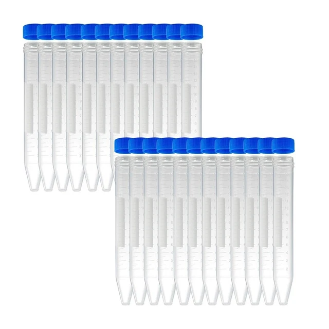 XYWHPGV 20 pezzi di provette in plastica con tappo, mini