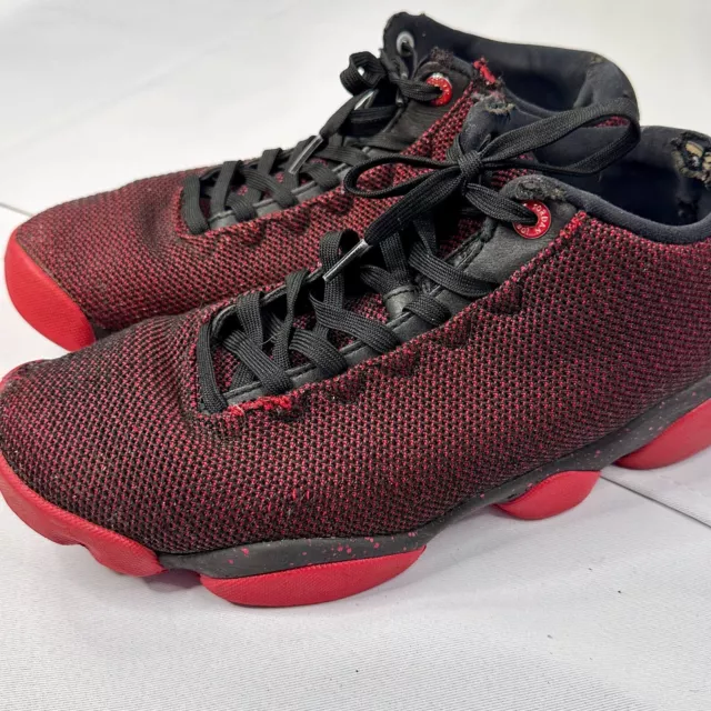 Nike Air Jordan Horizon Low BG Size 9 Basketball Shoe Sneakers Black Red  845099