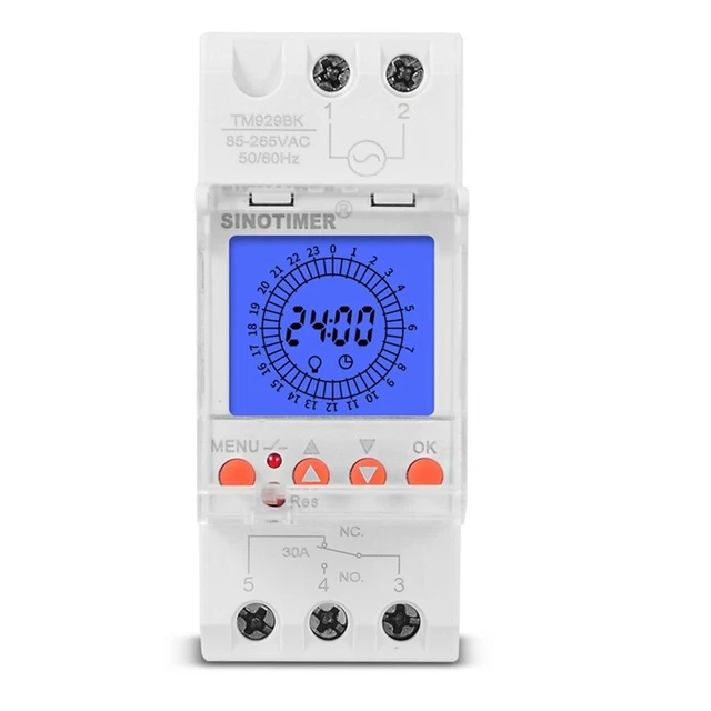 TM929BK Timer Switch Backlight 85-265V 30A U4I1