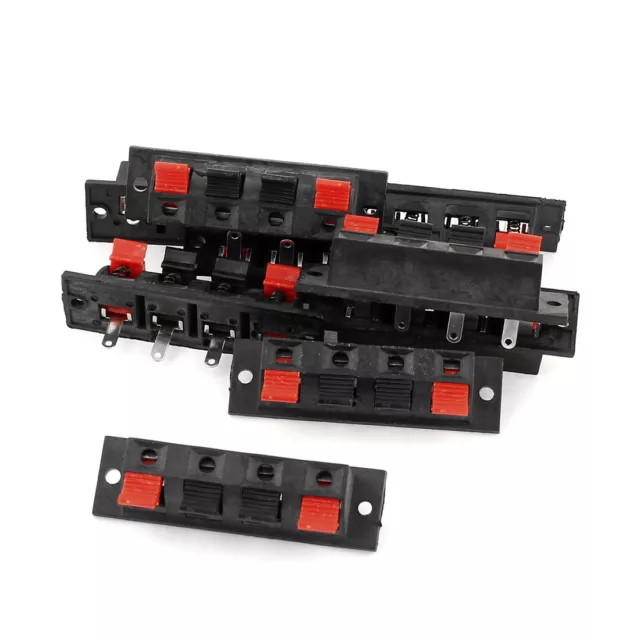 10 Pcs 4 Way Push Release Connector Plate Stereo Speaker Terminal Strip Block