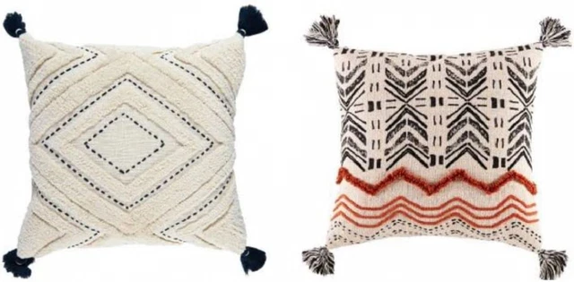 Coussin de Marque DKD Home Decor Coton Blanc (60 x 10 x 60 cm) (2 pièces)...