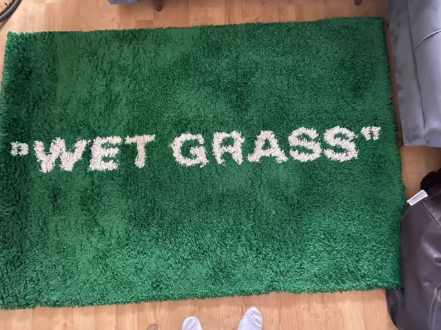 Virgil Abloh x Ikea Markerad Wet Grass Rug Mat Green Off White Limited  Edition